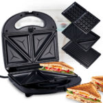 3in1 Multi-Grill: Kontaktgrill, Sandwichmaker & Waffeleisen in einem Gerät, 800 W