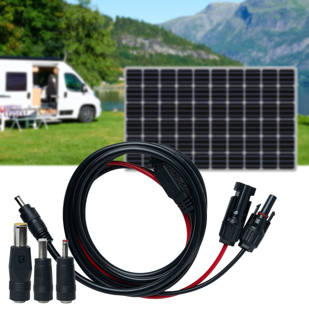Solarmodul-Anschlusskabel MC4-komp. auf DC 5,5 x 2,1 mm, 2 m, IP65 Solarmodul-Anschlusskabel MC4-komp. auf DC 5,5 x 2,1 mm, 2 m, IP65