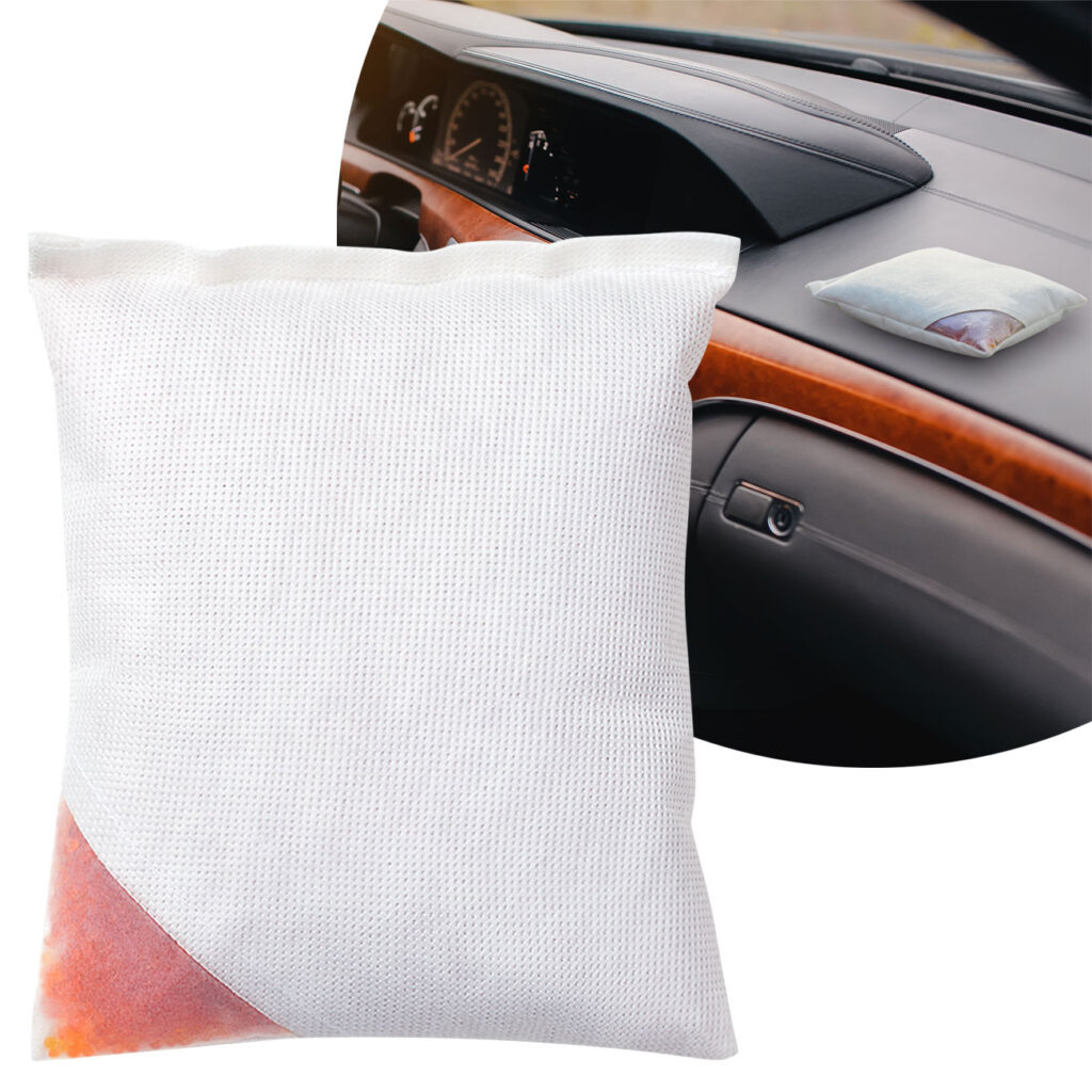 Wiederverwendbares Auto-Luftentfeuchter-Kissen, 500 g Granulat für 100ml Wasser Wiederverwendbares Auto-Luftentfeuchter-Kissen, 500 g Granulat für 100ml Wasser