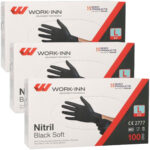 Einweg-Nitril-Handschuhe, puderfrei, 300 Stk., Grösse L, schwarz