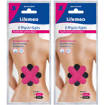 2er-Set Physio-Tapes für den unteren Rücken, 8 Stück