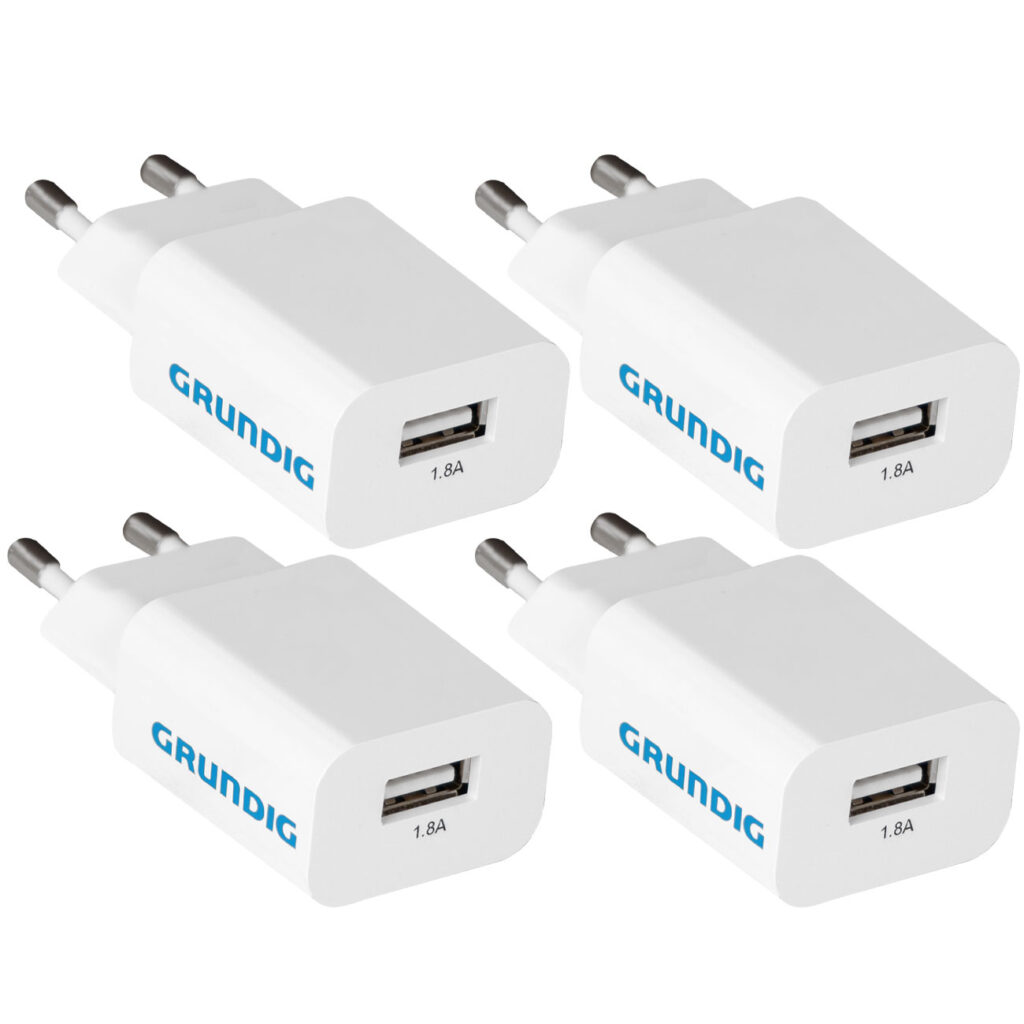 4er-Set USB-A Ladegerät, 1,8 A / 9 Watt