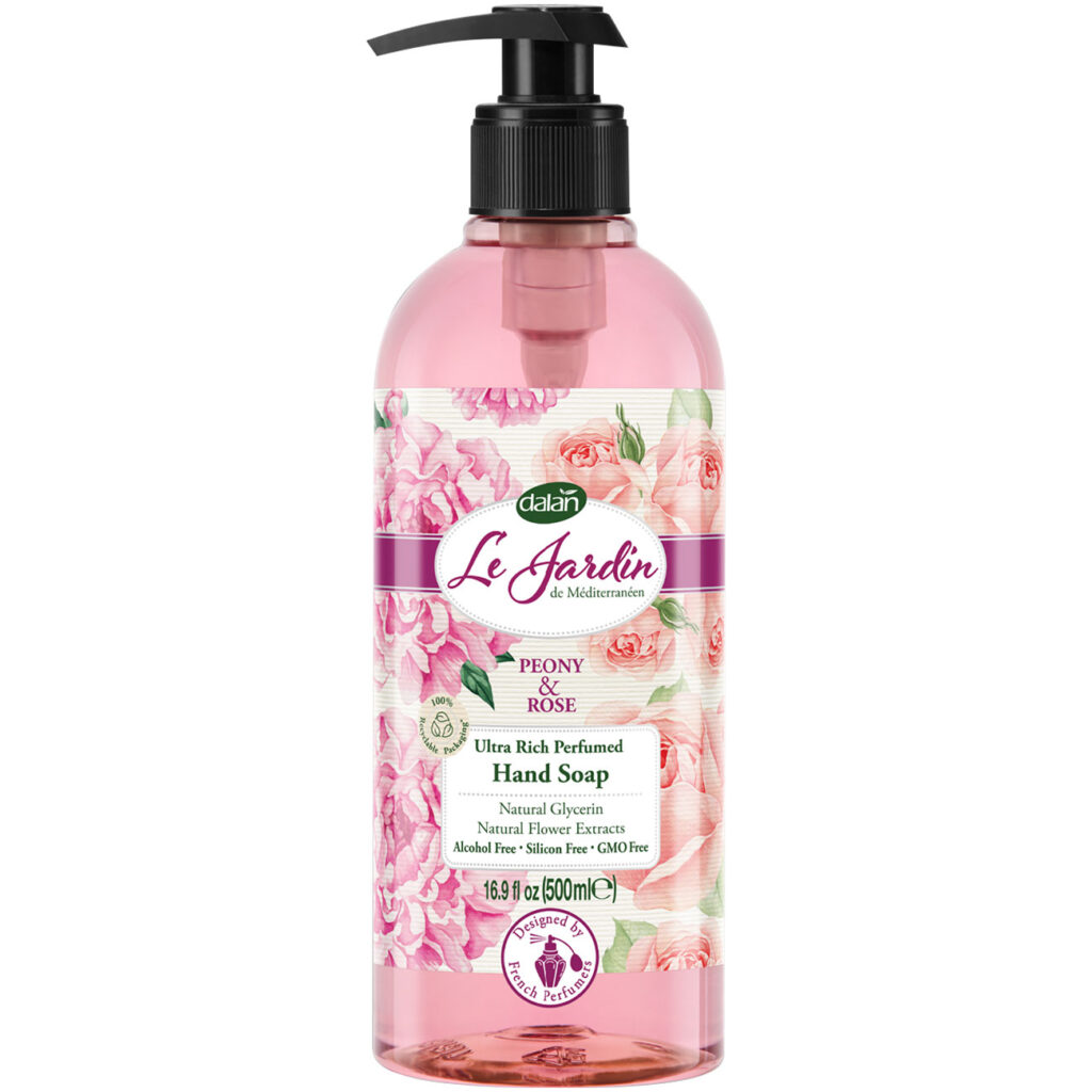 Luxus Handseife, flüssig, Rosenduft, 500 ml