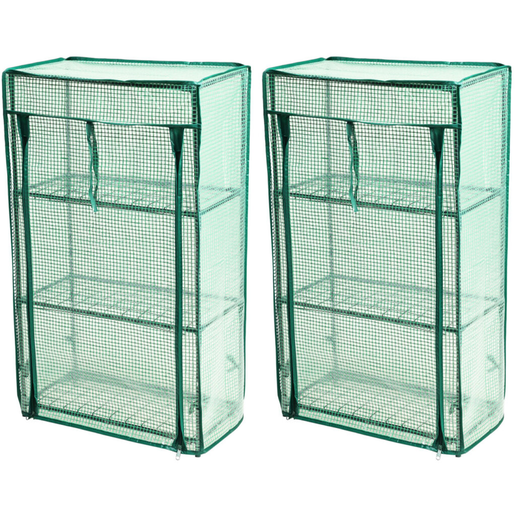 2er-Set Mini Gewächshaus, 42 x 80 x 24 cm