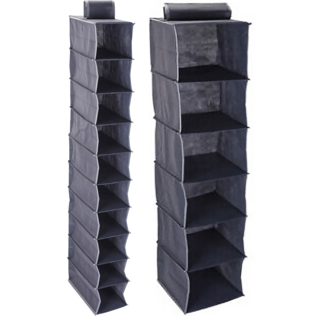Schrank-Hängeregal-Set, für Kleidung, Schuhe etc., 6/10 Fächer Schrank-Hängeregal-Set, für Kleidung, Schuhe etc., 6/10 Fächer