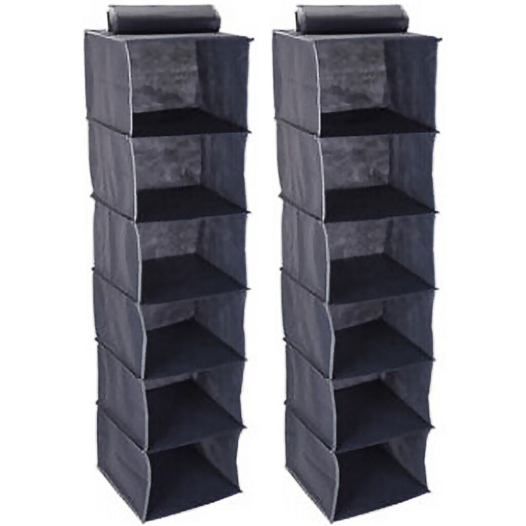 2er-Set Schrank-Hängeregal, für Kleidung, Schuhe etc., 6 Fächer 2er-Set Schrank-Hängeregal, für Kleidung, Schuhe etc., 6 Fächer