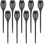 9er-Set Solargartenfackel mit Erdspiess, je 42 cm