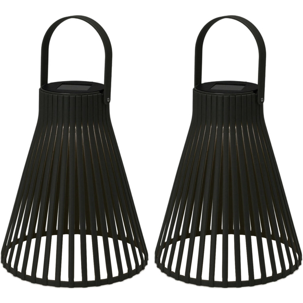 2er-Set Solar Hängelampe, Gitteroptik in Schwarz, 20 x 24 cm 2er-Set Solar Hängelampe, Gitteroptik in Schwarz, 20 x 24 cm