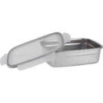Frischhaltedose aus Edelstahl mit Kunststoff Clip-Deckel, 1250 ml