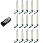 15 kabellose LED-Weihnachtsbaum-Kerzen, multicolor, Fernbedienung, Timerfunktion