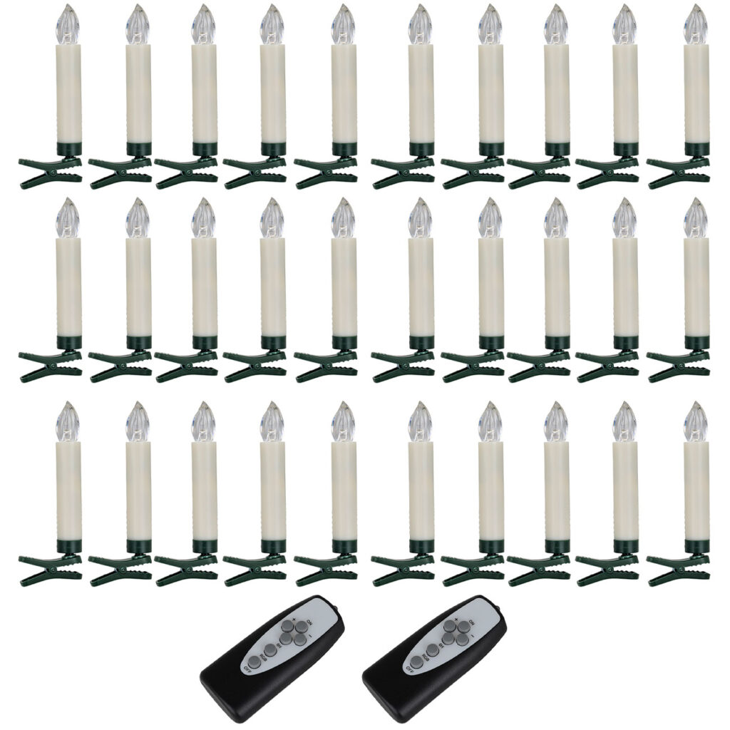 30 kabellose LED-Weihnachtsbaum-Kerzen, multicolor, Fernbedienung, Timerfunktion 30 kabellose LED-Weihnachtsbaum-Kerzen, multicolor, Fernbedienung, Timerfunktion