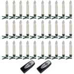 30 kabellose LED-Weihnachtsbaum-Kerzen, multicolor, Fernbedienung, Timerfunktion