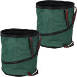 2er-Set Garten Abfallsack Pop-up, grün, 85 Liter