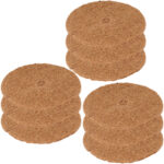 9er-Set Frostschutz-Kokosmatten für Topfpflanzen, rund,  Ø 25 cm