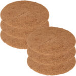 6er-Set Frostschutz-Kokosmatten für Topfpflanzen, rund,  Ø 35 cm