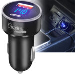 Kfz-USB-Ladegerät, Digitale Spannungsanzeige, USB-C PD/QC & USB-A, 38 W