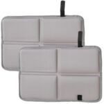 2er-Set Thermositzkissen, wasserabweisend und faltbar 38 x 28 cm, grau
