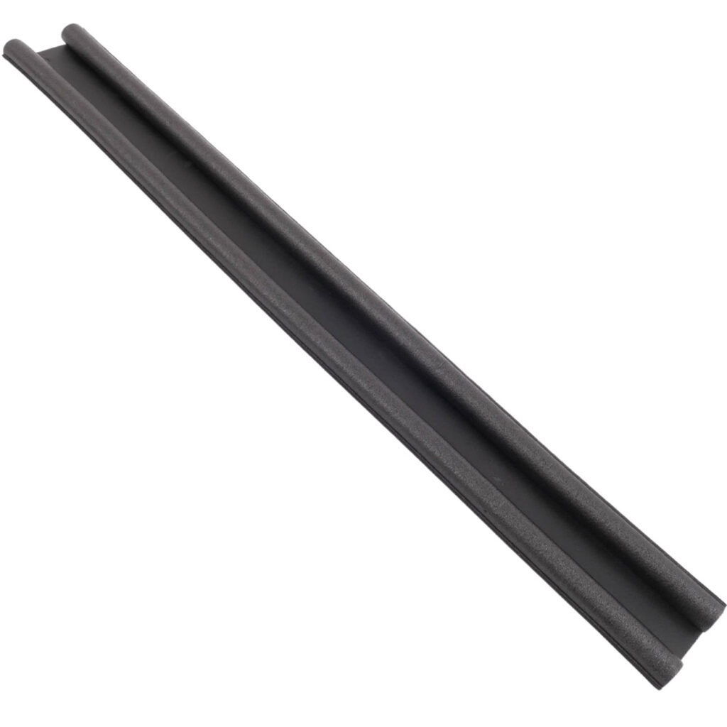 Zugluftstopper mit Doppeldichtung für Türen, 95 x 4 cm, schwarz Zugluftstopper mit Doppeldichtung für Türen, 95 x 4 cm, schwarz