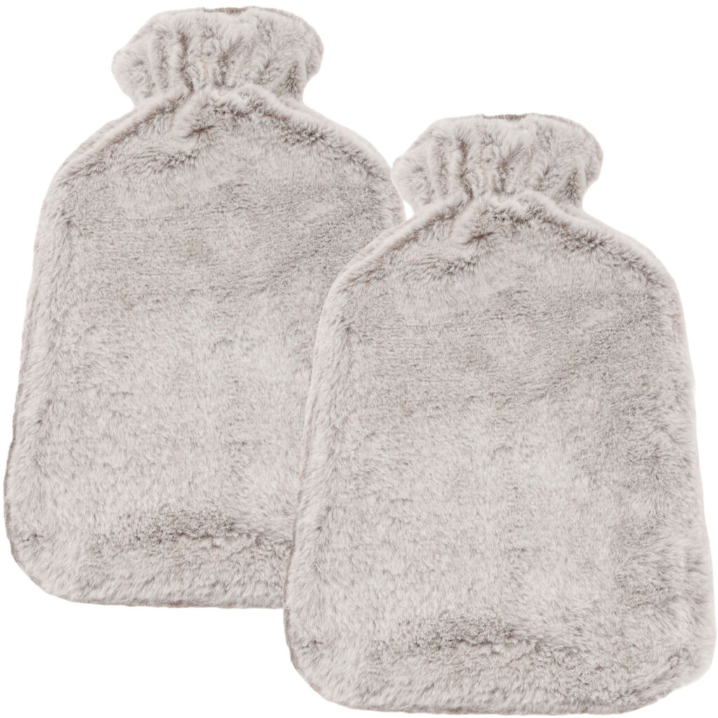 2er-Set Wärmflasche mit flauschigem Plüsch-Bezug, 1,6 Liter, beige 2er-Set Wärmflasche mit flauschigem Plüsch-Bezug, 1,6 Liter, beige