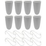 8er-Set Luftbefeuchter für Heizkörper, Keramik, weiss, je 350 ml