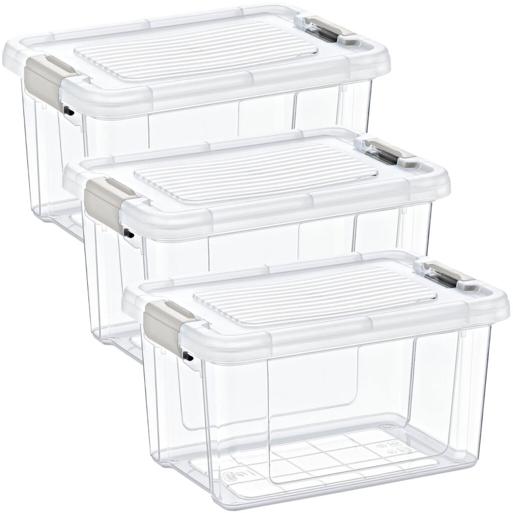 3er-Set Vorratsbox, 2500ml, transparent