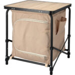 Camping Faltschrank, beige-schwarz, Camping-Küchenbox