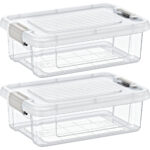 2er-Set Vorratsbox, 0,8 l, transparent