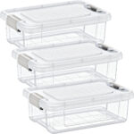 3er-Set Vorratsbox, 0,8 l, transparent