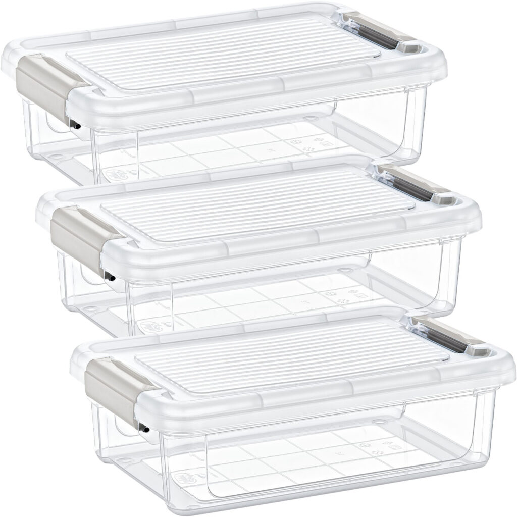 3er-Set Vorratsbox, 3 l, transparent