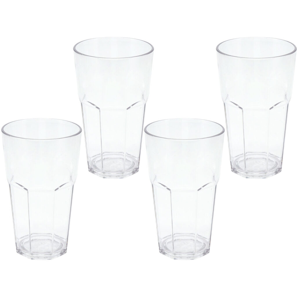4er-Set Trinkglas aus Kunststoff, 370 ml