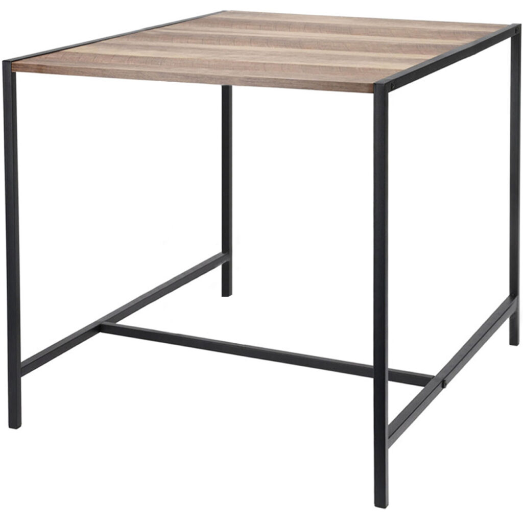 Beistelltisch quadratisch, schwarz & Holzoptik, 49 x 49 x 49 cm Beistelltisch quadratisch, schwarz & Holzoptik, 49 x 49 x 49 cm