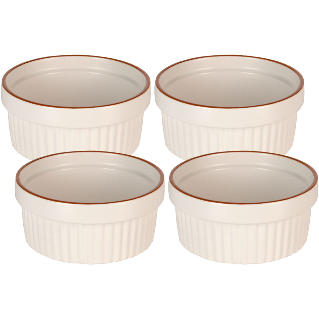 4er-Set  Souffléförmchen, je 290 ml, beige