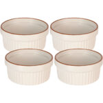4er-Set  Souffléförmchen, je 290 ml, beige