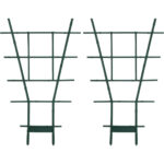 2er-Set Fächerspalier Pflanzgitter, grün, 59 x 33 cm