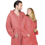Mikrofaser-Bademantel, 80% Polyester, 20% Polyamid, bordeaux, XXL