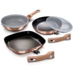 Design Bratpfannen-Set, 3-tlg, bronze