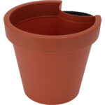 Fallrohr-Blumentopf, rund, terracotta, Regenrohrtopf, Ø 23 cm