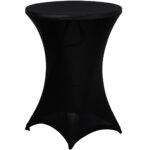 Schwarze Stehtischhusse für Tische bis 115cm, Ø 90cm