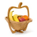 Obstkorb aus Bambus Faltkorb, Obstschale, Schneidebrett & Topfuntersetzer