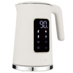 Eleganter Wasserkocher, Innenraum Edelstahl, 1.7 l, 2200 W, weiss