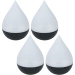 4er-Set Tropfen LED Solarleuchte, Ø 14 cm