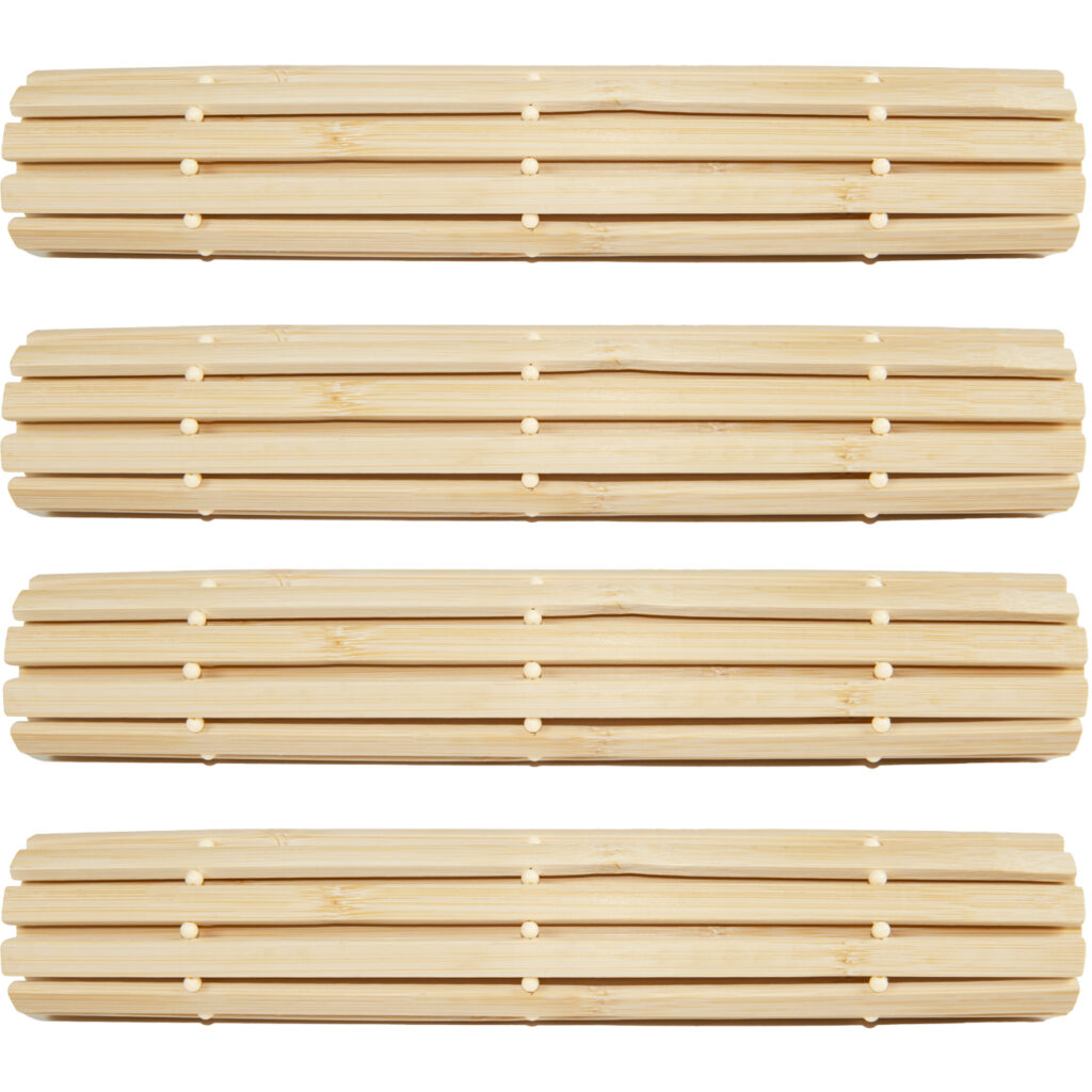 4er-Set Tischset aus Bambus, natur, 30 x 45 cm
