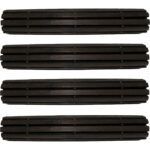 4er-Set Tischset aus Bambus, schwarz, 30 x 45 cm