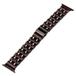 Holzarmband für Apple Watch aus Ebenholz, dunkelbraun, mit Edelstahl