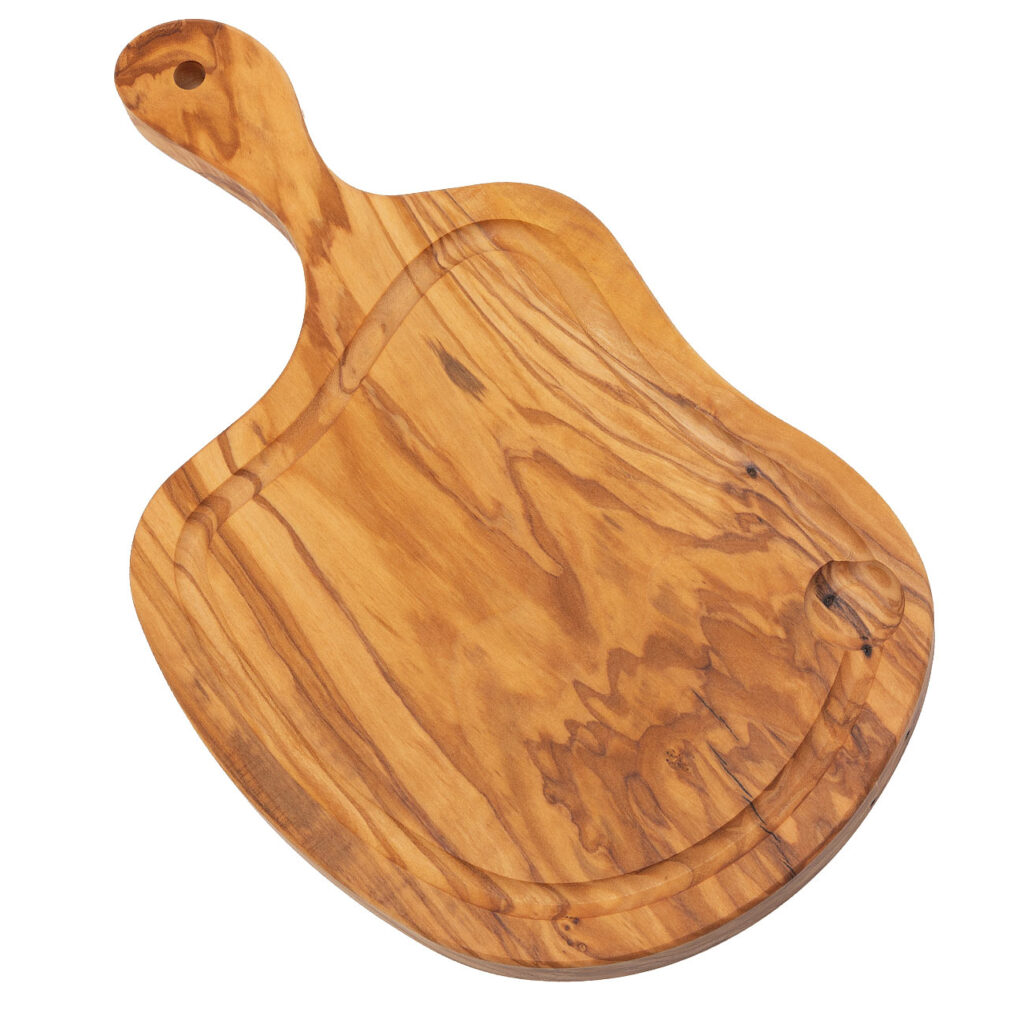 Steak-Brett mit Saftrille, 30 x 20cm, Olivenholz