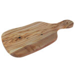 Holzbrett, Schneidebrett unregelmässige Form mit Griff, ca 39 x 18 x 2 cm