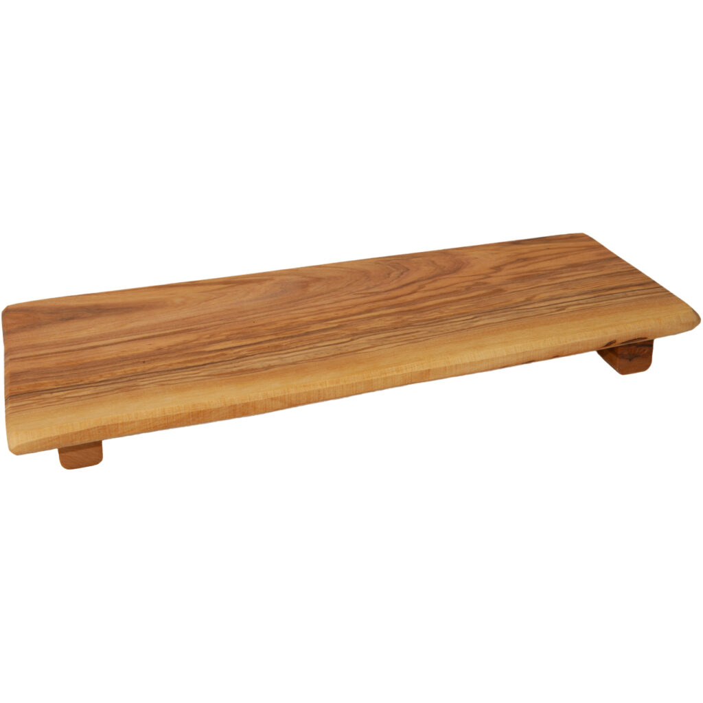 Sushi-Brett, Servierplatte mit Füssen, 13 x 28 x 1,5 cm, Olivenholz Sushi-Brett, Servierplatte mit Füssen, 13 x 28 x 1,5 cm, Olivenholz