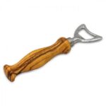 Kapselheber, Griff aus Olivenholz, schönes Holzmuster, 15 x 4 x 3 cm