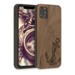 Schutzhülle für iPhone 11 Pro Max, Walnussholz, Anker, Dunkelbraun