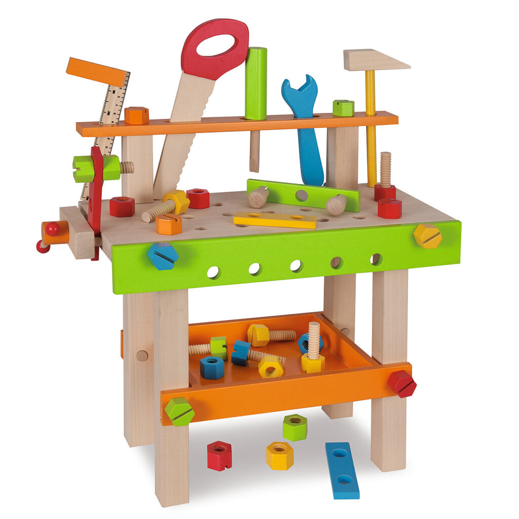 Kinder Werkbank mit Werkzeug und Zubehör, 19 x 42 x 39cm Kinder Werkbank mit Werkzeug und Zubehör, 19 x 42 x 39cm